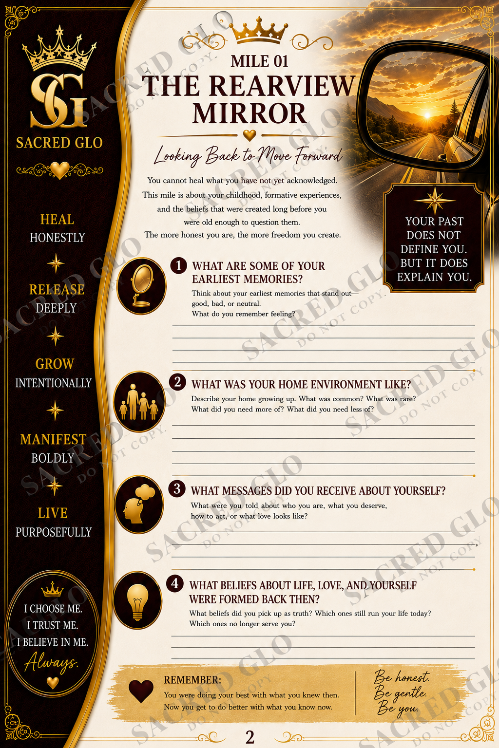 The Road Back to Me | 30-Pg Printable Guided Healing Journal